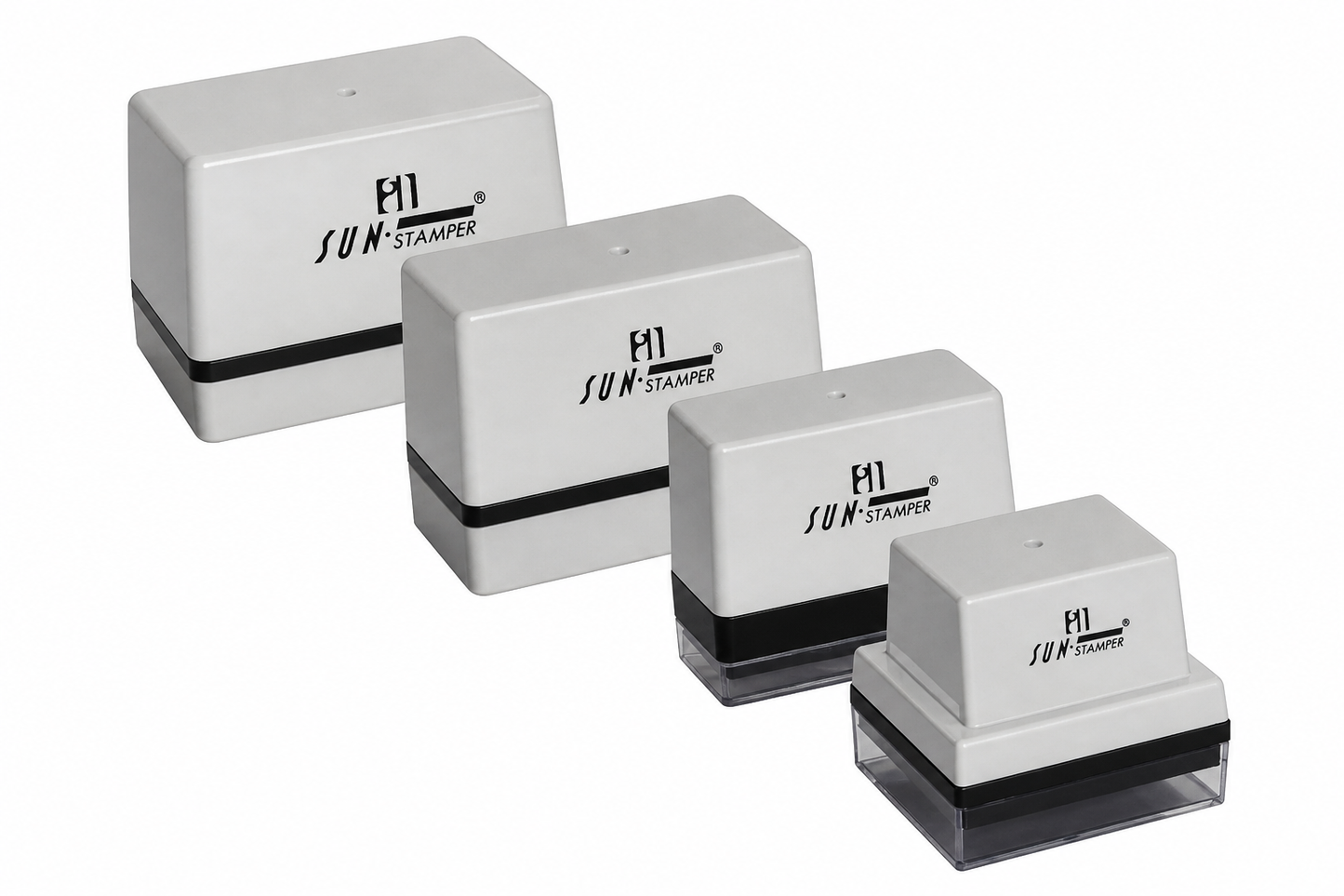 SUN STAMPER TYPE J 16×32 mm Pre Ink Stamp (Box of 10)